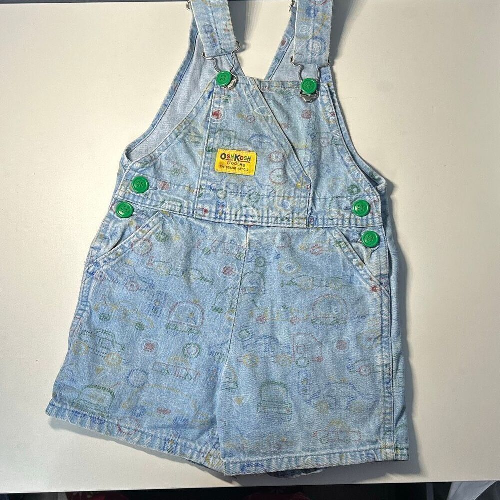 Vintage OshKosh B’Gosh Vestbak Bib Overalls 2T Vehicles